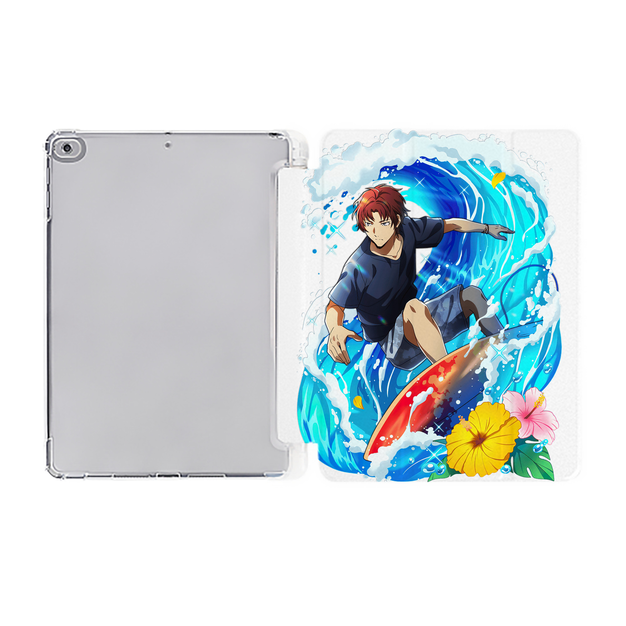 （画像用） 文豪ストレイドッグス Bungo Stray Dogs IPad ケース ペン収納付き 三つ折りスタンド PUレザー×シリコン 対応機種9.5/10.5/10.9インチ